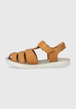 Shoo Pom sandale din piele pentru copii culoarea maro imagine