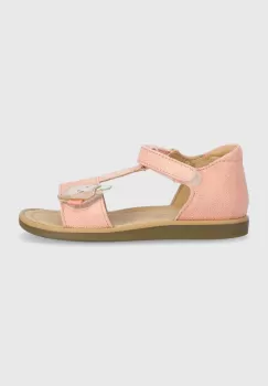Shoo Pom sandale din piele pentru copii culoarea roz imagine