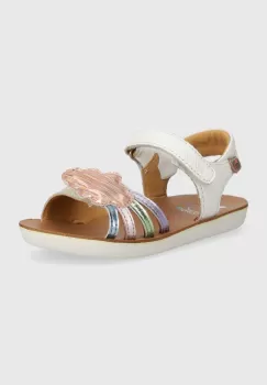 Shoo Pom sandale din piele pentru copii GOA MULTI culoarea alb imagine