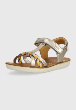 Shoo Pom sandale din piele pentru copii GOA SALOME culoarea bej imagine
