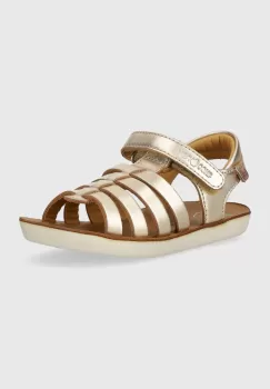 Shoo Pom sandale din piele pentru copii GOA SPART culoarea auriu imagine
