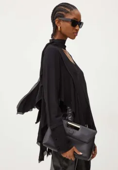 Silvian Heach bluza BIZOT femei, culoarea negru, neted, CVA24008BL imagine
