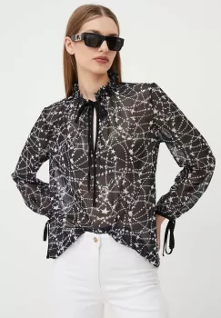 Silvian Heach bluza femei, culoarea negru, modelator imagine