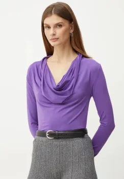 Silvian Heach bluza ROSIZ femei, culoarea violet, neted, GPA24130BL imagine