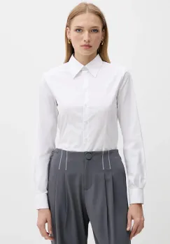 Silvian Heach camasa DILEGE culoarea alb, cu guler clasic, slim, GPA25345CA imagine