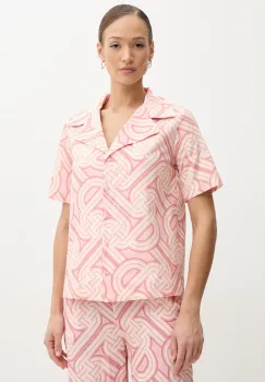 Silvian Heach camasa din bumbac ZARENI femei, culoarea bej, cu guler clasic, relaxed, GPP25440CA imagine