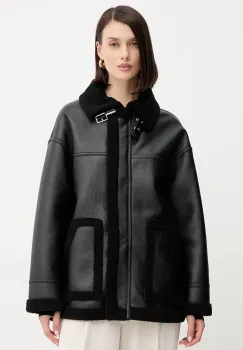Silvian Heach geaca LAZOJOSE culoarea negru, de tranzitie, GPA25171CP imagine