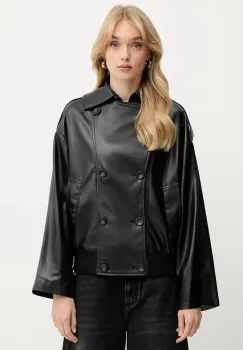 Silvian Heach geaca MELENDEZ culoarea negru, de tranzitie, oversize, GPA25172GB imagine