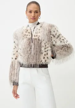 Silvian Heach geaca MENENKE femei, culoarea bej, de tranzitie, GPA24185PL imagine