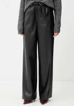 Silvian Heach pantaloni BENNOE culoarea negru, drept, high waist, GPA25118PA imagine