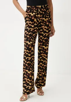 Silvian Heach pantaloni ERMAN femei, culoarea negru, drept, high waist, GPP25372PA imagine