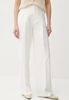Silvian Heach pantaloni NIEVA culoarea alb, drept, high waist, GPP25374PA imagine