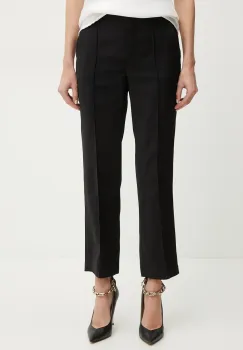 Silvian Heach pantaloni NIKAN femei, culoarea negru, drept, medium waist, GPP25397PA imagine