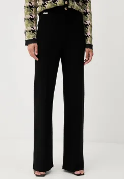Silvian Heach pantaloni SCHOOFS culoarea negru, lat, high waist, GPA25290PA imagine