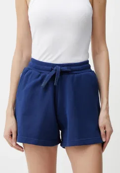 Silvian Heach pantaloni scurti STEFFI culoarea albastru marin, neted, high waist, GPP25115SH imagine