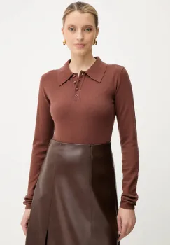 Silvian Heach pulover BUCERS culoarea maro, light, GPA25555PO imagine