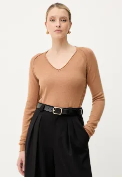 Silvian Heach pulover din amestec de lana DIEGOROSA culoarea maro, light, GPA25242MA imagine