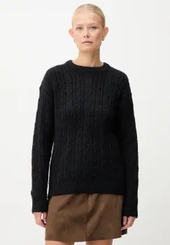 Silvian Heach pulover din amestec de lana MARKOVKA culoarea negru, GPA25146MA imagine