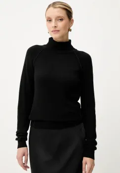 Silvian Heach pulover din amestec de lana SAM culoarea negru, cu guler, GPA25244LU imagine