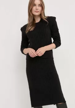 Silvian Heach pulover femei, culoarea negru imagine