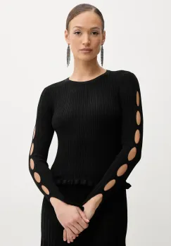 Silvian Heach pulover FINDAL femei, culoarea negru, light, GPP25038MA imagine