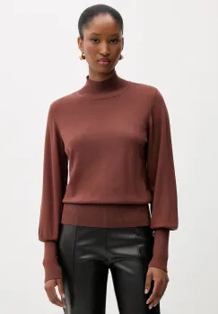 Silvian Heach pulover HALKA culoarea maro, light, GPA25041LU imagine