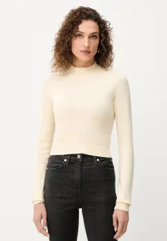 Silvian Heach pulover LOLA culoarea bej, cu turtleneck, GPA25554LU imagine