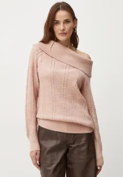 Silvian Heach pulover ROJAS femei, culoarea roz, GPA24250MA imagine