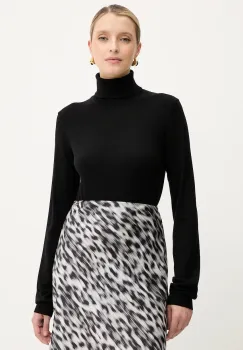 Silvian Heach pulover SESIN culoarea negru, light, cu guler, GPA25036LU imagine