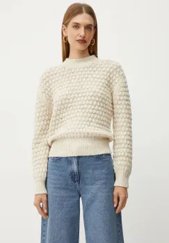 Silvian Heach pulover TILZI femei, culoarea bej, cu turtleneck, CVA24034MA imagine