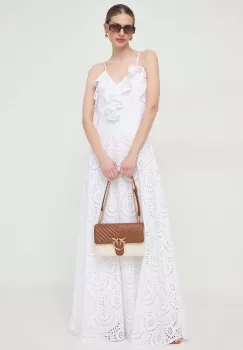 Silvian Heach rochie culoarea alb, maxi, evazati imagine