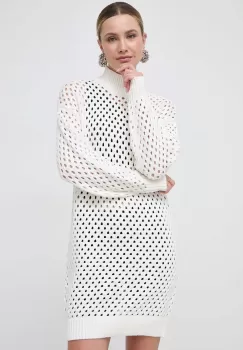 Silvian Heach rochie culoarea bej, mini, drept imagine