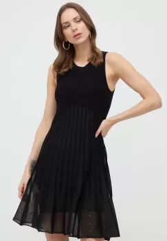 Silvian Heach rochie culoarea negru, midi, evazati imagine