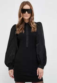 Silvian Heach rochie culoarea negru, mini, mulata imagine