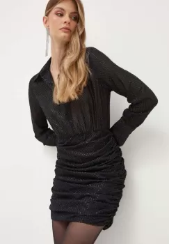 Silvian Heach rochie culoarea negru, mini, mulata imagine