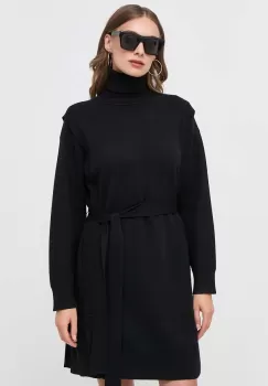 Silvian Heach rochie culoarea negru, mini, oversize imagine