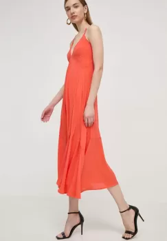 Silvian Heach rochie culoarea portocaliu, midi, evazati imagine