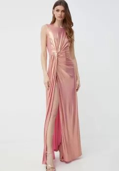 Silvian Heach rochie culoarea roz, maxi, evazati imagine