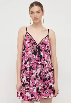 Silvian Heach rochie culoarea roz, mini, oversize imagine