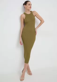 Silvian Heach rochie culoarea verde, maxi, mulata imagine