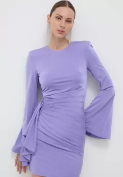 Silvian Heach rochie culoarea violet, mini, mulata imagine