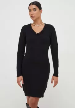 Silvian Heach rochie din amestec de lana culoarea negru, mini, drept imagine