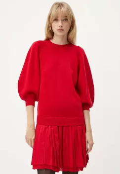 Silvian Heach rochie din amestec de lana DANNY culoarea rosu, mini, evazati, GPA24210VE imagine