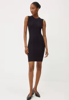 Silvian Heach rochie din amestec de lana MARLIES culoarea negru, mini, mulata, GPA24330VE imagine