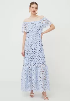 Silvian Heach rochie din bumbac maxi, evazati imagine