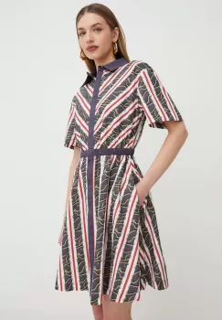 Silvian Heach rochie din bumbac mini, evazati imagine