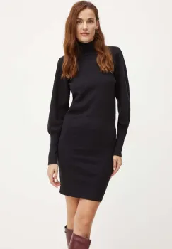 Silvian Heach rochie IKUR culoarea negru, midi, mulata, GPA24153VE imagine