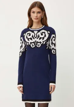 Silvian Heach rochie MARIE culoarea albastru marin, mini, drept, GPA24270VE imagine