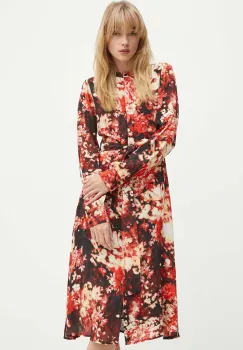 Silvian Heach rochie PAUERE culoarea rosu, midi, evazati, GPA24374VE imagine