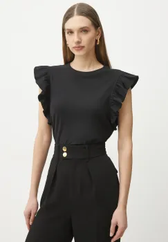 Silvian Heach tricou din bumbac BEYE femei, culoarea negru, GPP25186TS imagine